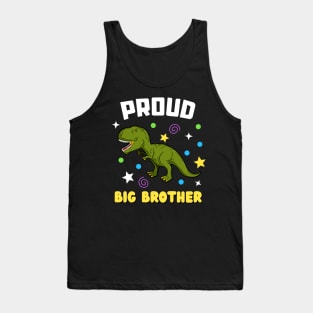 Proud Big Brother T-Rex Sibling Boys Tank Top